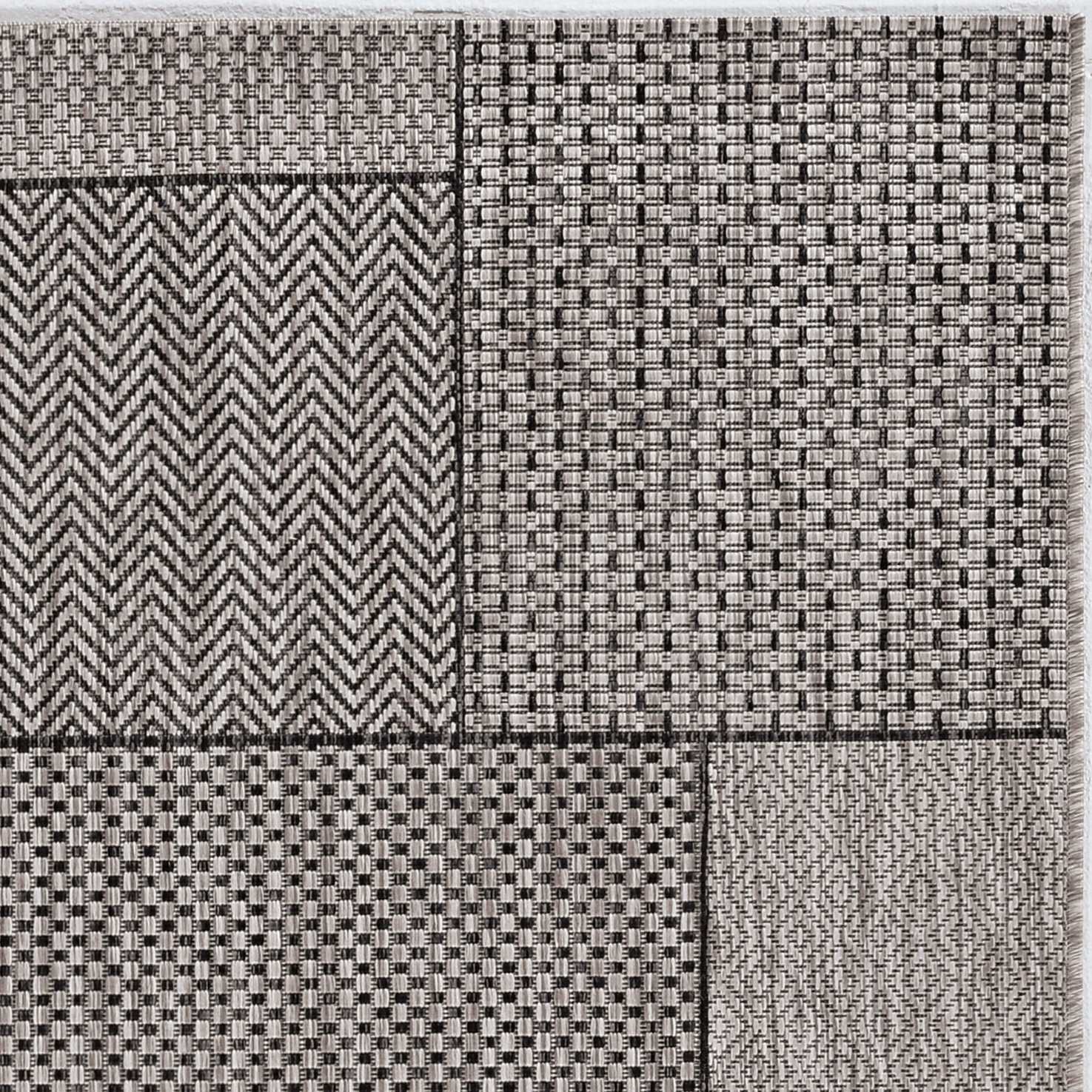 8' Gray Southwestern Indoor Outdoor Area Rug