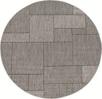 8' Gray Southwestern Indoor Outdoor Area Rug