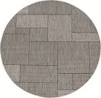 8' Gray Southwestern Indoor Outdoor Area Rug
