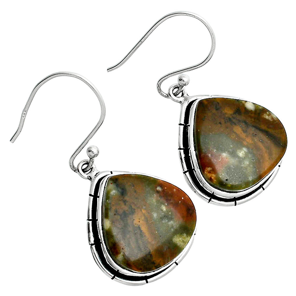 Natural Rocky Butte Picture Jasper Earrings E-1029 56-EE10425