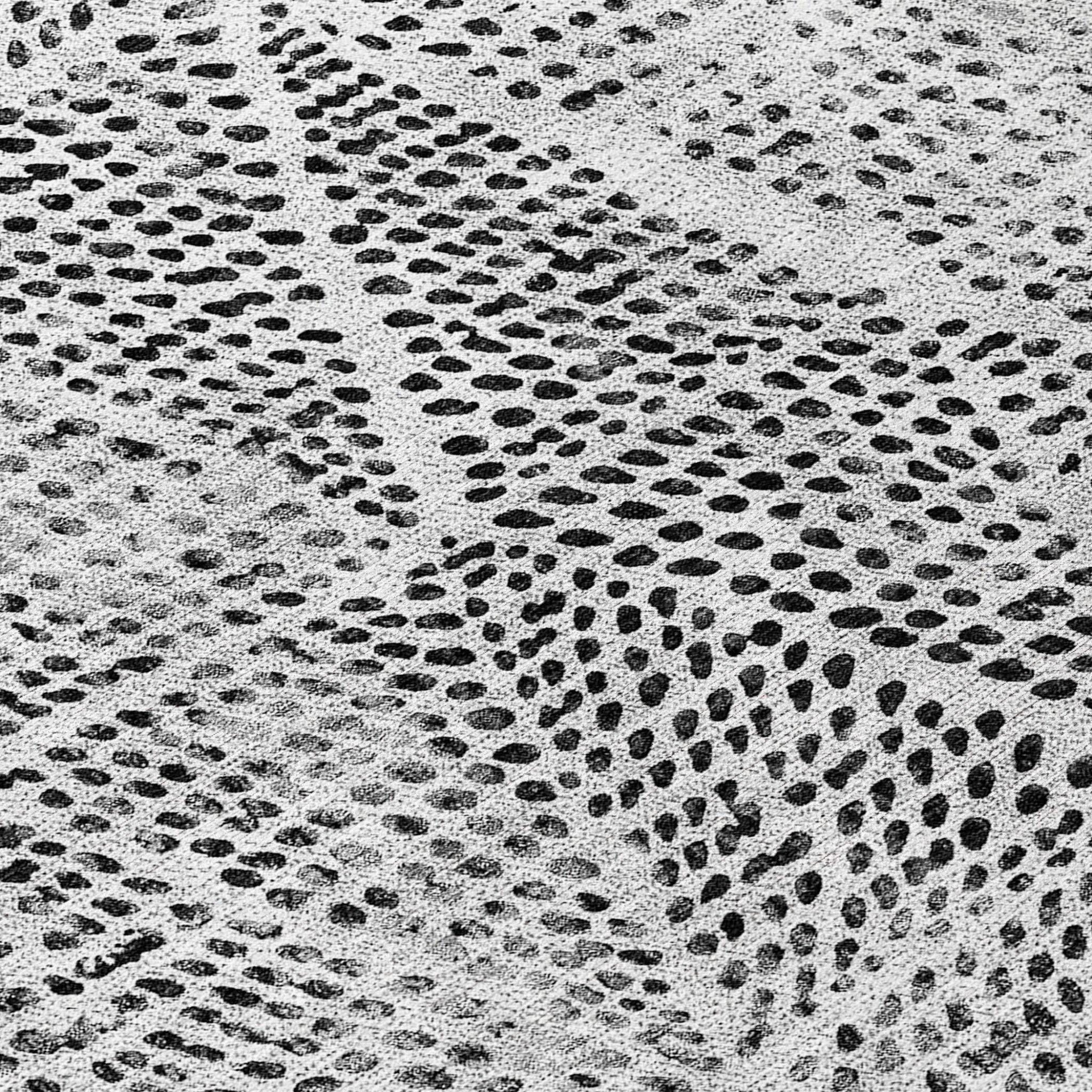 5' X 8' Pewter Charcoal And Ivory Geometric Washable Indoor Outdoor Area Rug