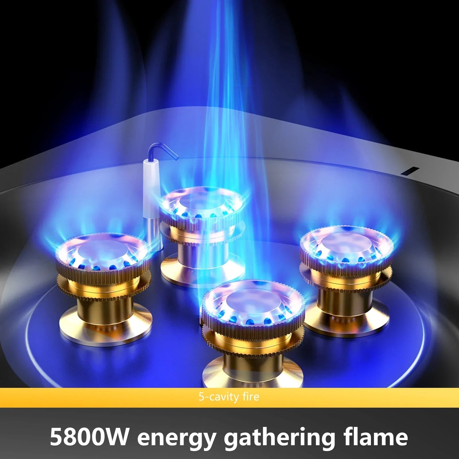 5800W Camping Gas Stove High Firepower Cassette Green - Glow Haven