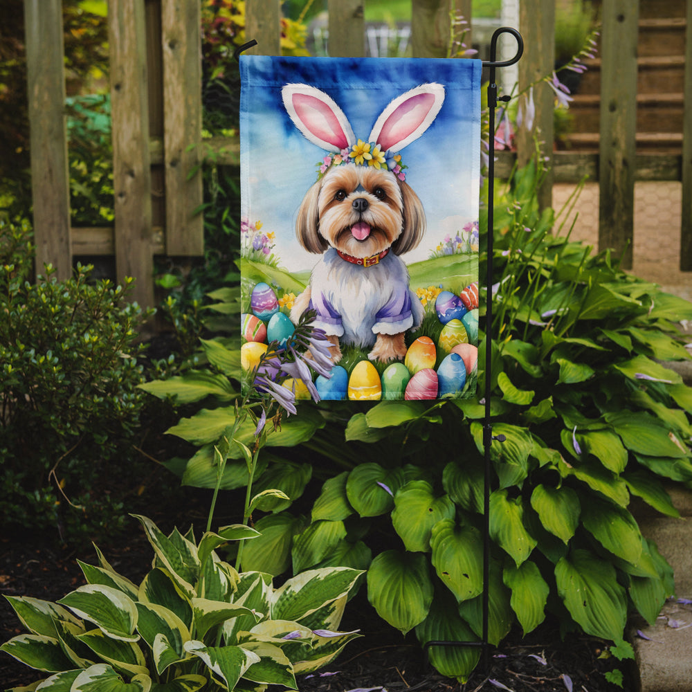 Lhasa Apso Easter Egg Hunt Garden Flag