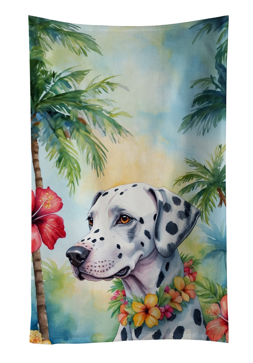 Dalmatian Luau Kitchen Towel