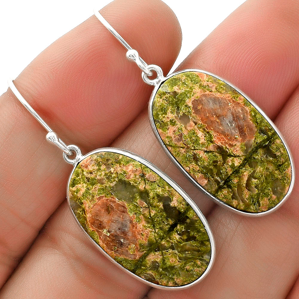 Natural Unakite Earrings E-1001 SDE65919