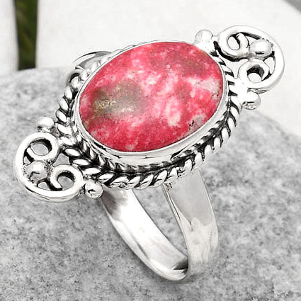 Natural Pink Thulite - Norway Ring size-8.5 R-1500 SDR163139
