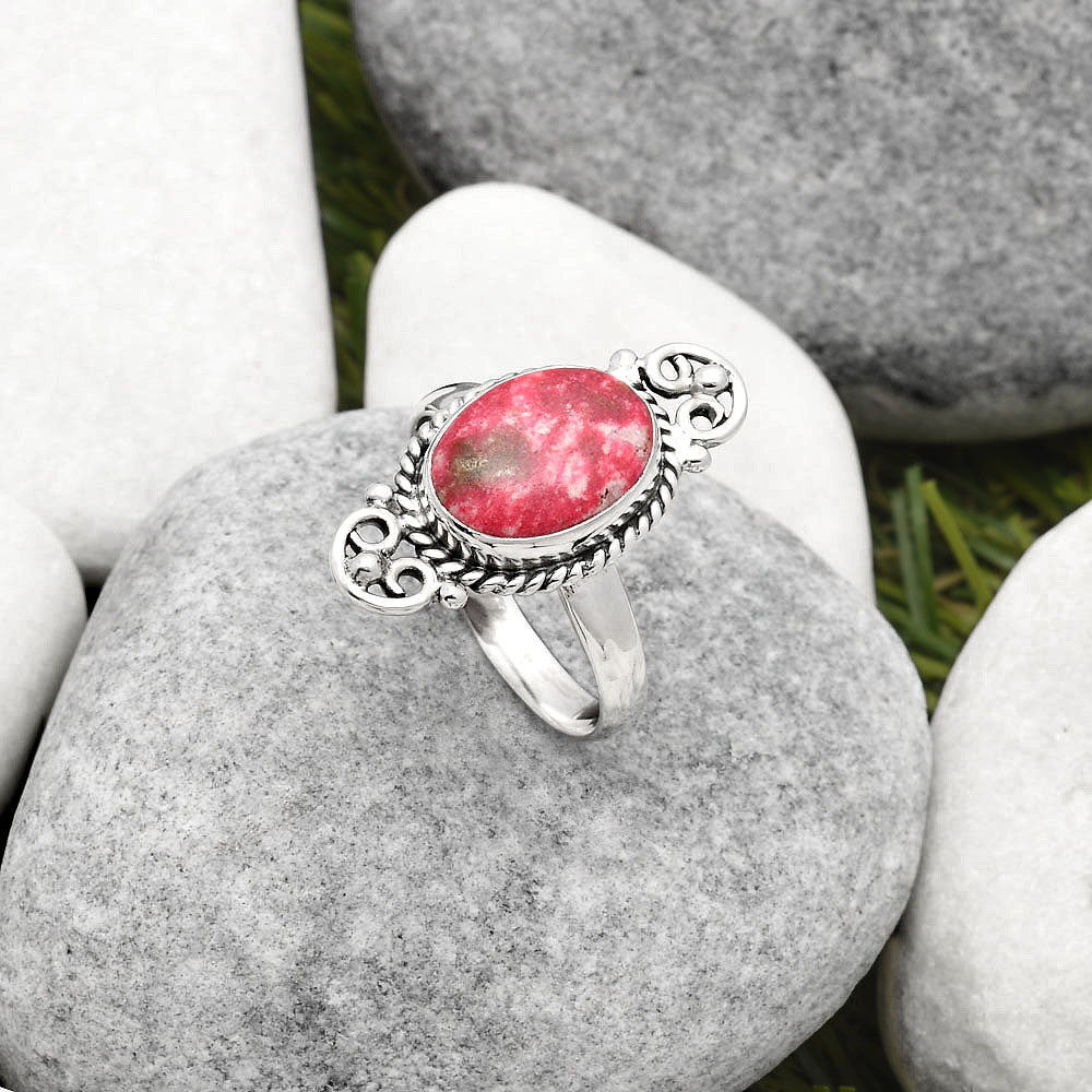 Natural Pink Thulite - Norway Ring size-8.5 R-1500 SDR163139