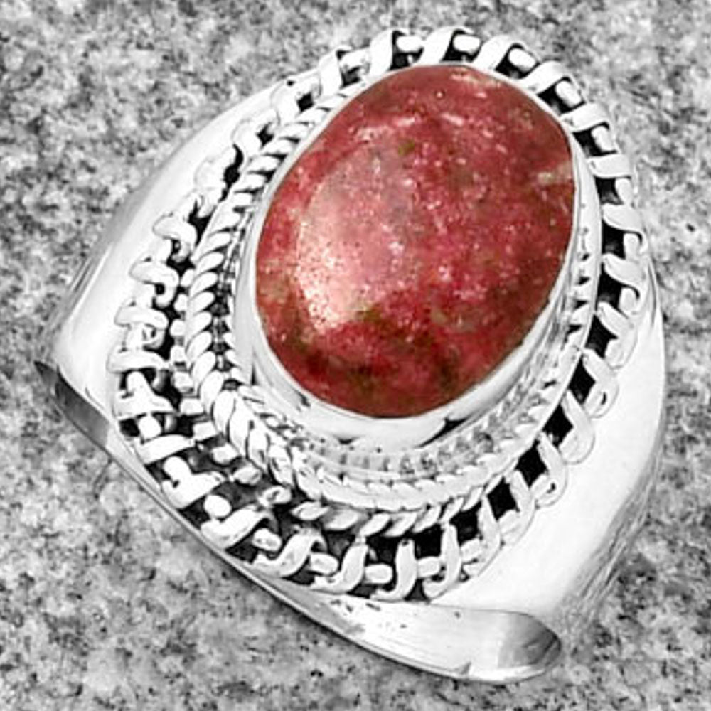 Natural Pink Thulite - Norway Ring size-7 R-1279 SDR185645
