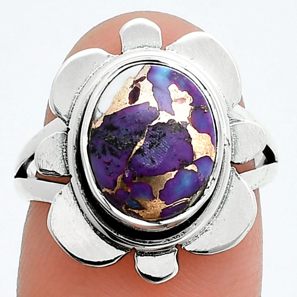 Copper Purple Turquoise - Arizona Ring size-6.5 R-1342 SDR245077