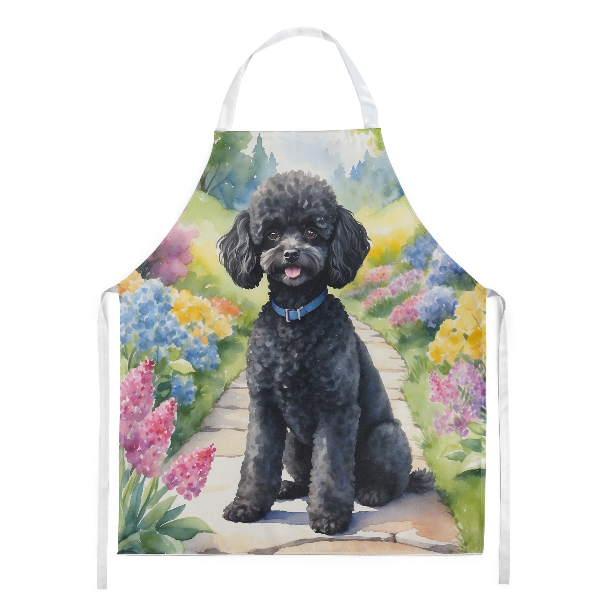 Black Poodle Spring Path Apron - Glow Haven