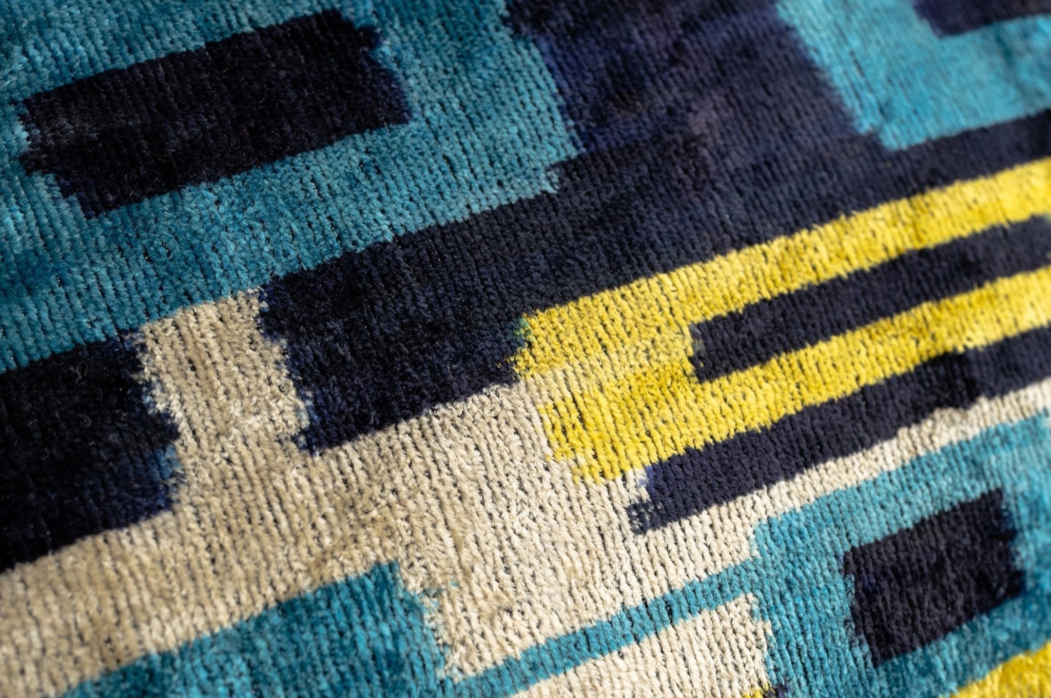 Canvello Green Blue  Handmade 16x24 Silk Velvet Pillow, Organic Veg Dyed, Down/Feather Filled