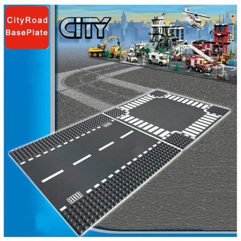 City Road Baseplate Block for Kids DIY Building - Glow Haven