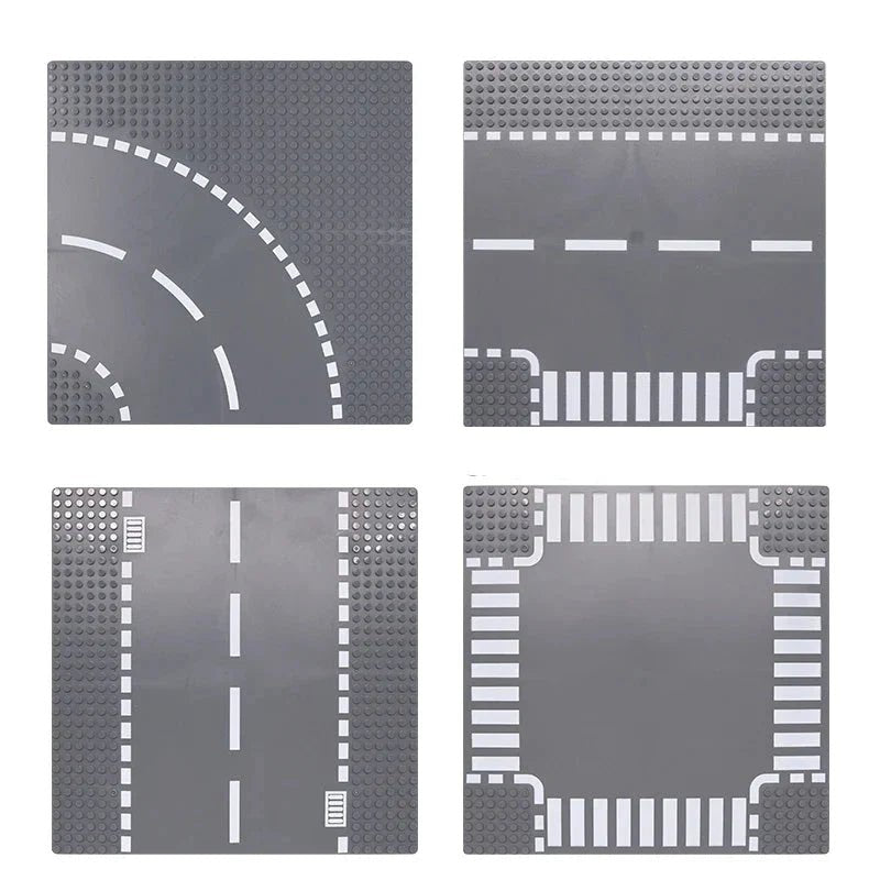 City Road Baseplate Block for Kids DIY Building - Glow Haven