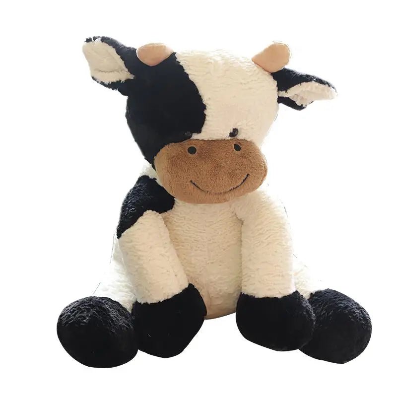 Kawaii Sitting Milk Cow Plush Toy - Glow Haven