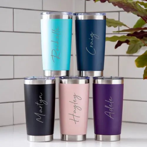 Personalised Large Name Thermos Insulated Cup Travel Mug Coffee Tea Flask Custom - Glow Haven