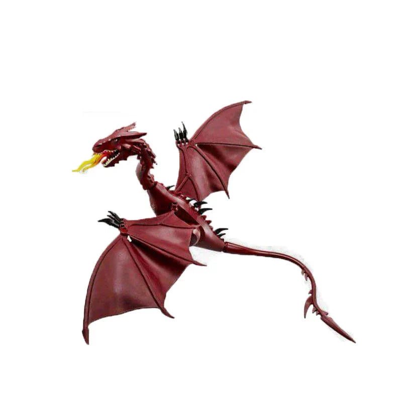 Red Smaug Flame Dragon Building Blocks - Glow Haven