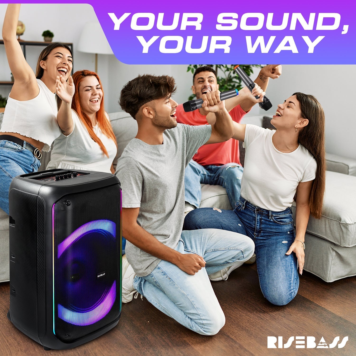 Risebass Trolley Speaker with 14” Subwoofer - Glow Haven