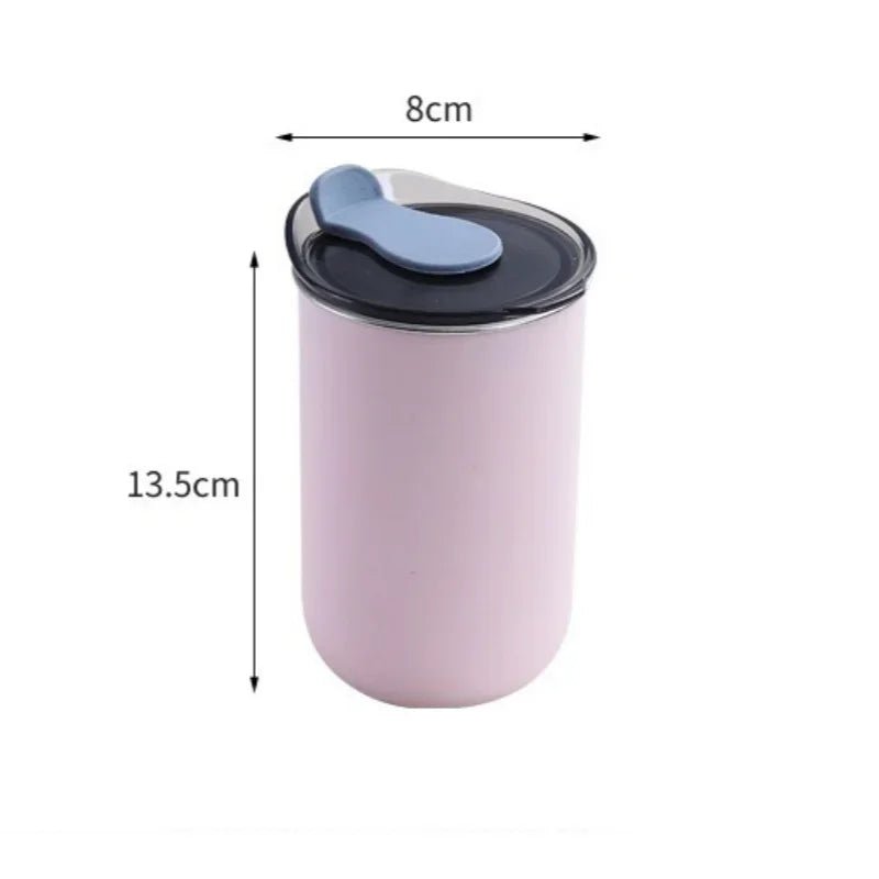 300ML Stainless Steel Coffee Cup Mug with Lid Simple Insulated Coffee Mug Thermal Bottle Heat - resistant Thermos Mug Drinkware - Glow Haven