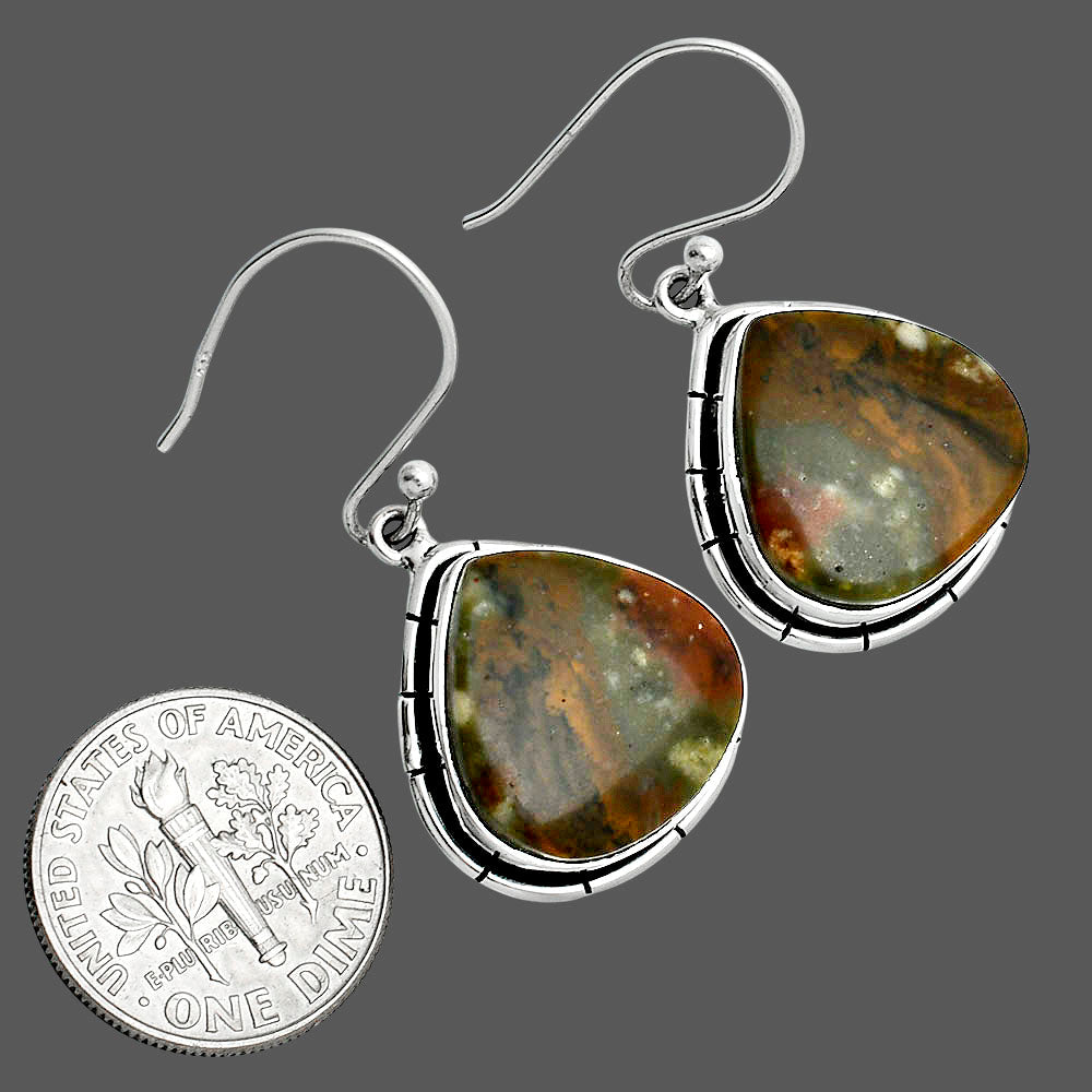 Natural Rocky Butte Picture Jasper Earrings E-1029 56-EE10425