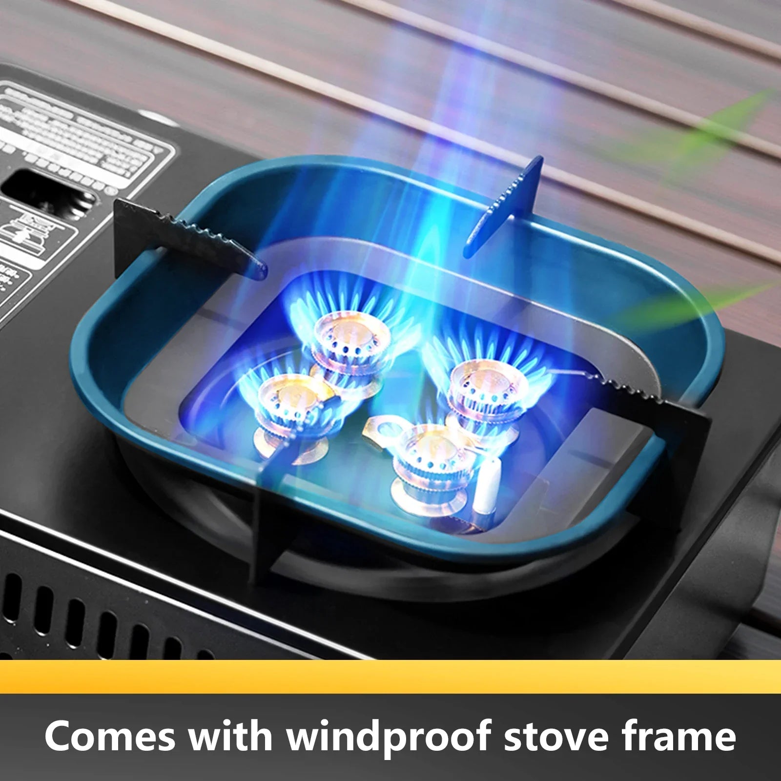 5800W Camping Gas Stove High Firepower Cassette Green - Glow Haven