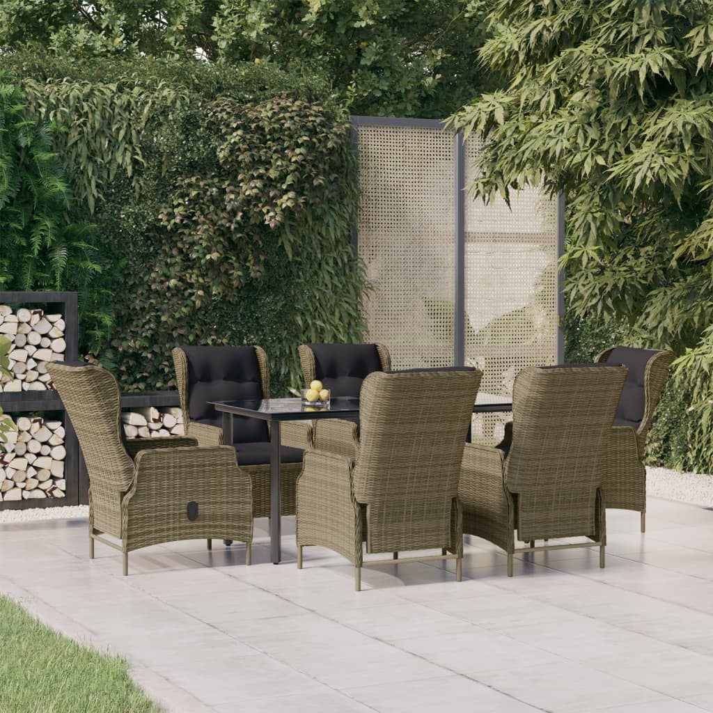 vidaXL Patio Dining Set Outdoor Dining Set Table and Chair Set for Garden