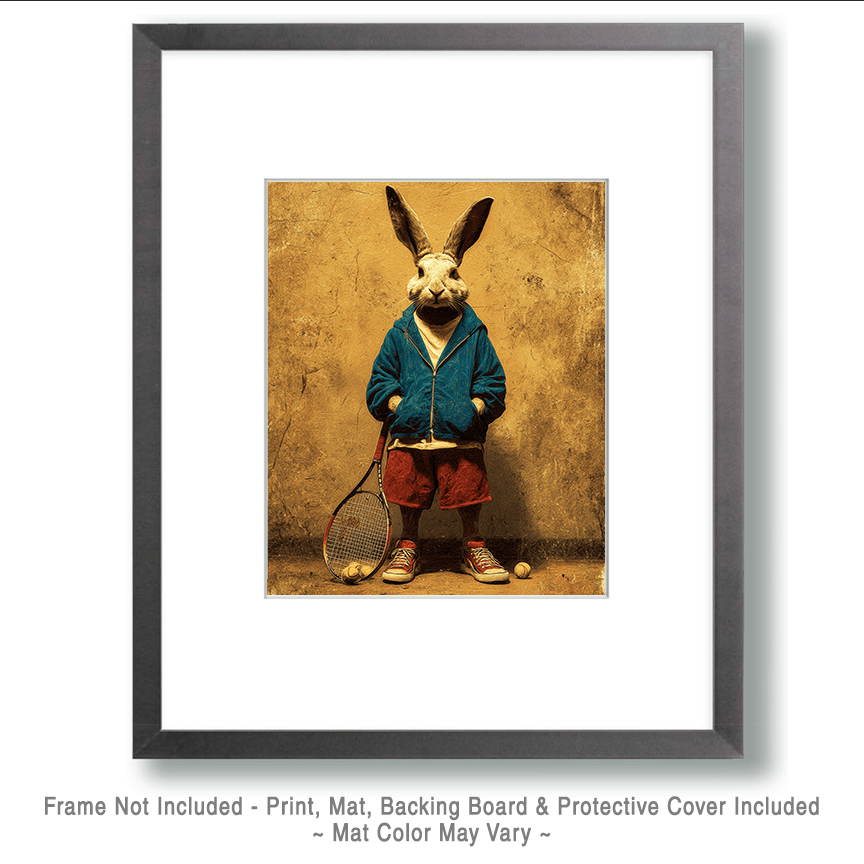 Jackrabbit Tennis Player Art