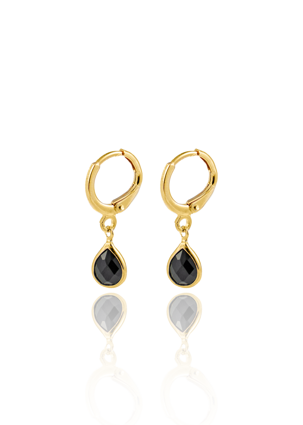 Dangle Huggies Earrings With Cz Cubic Zirconia Stones (K180)