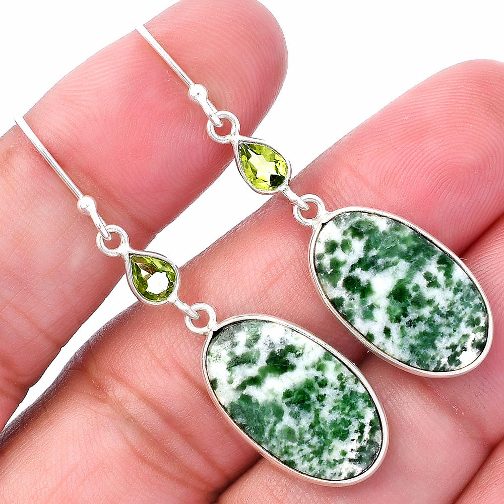 Natural Dioptase & Peridot Earrings E-1002 SDE80652