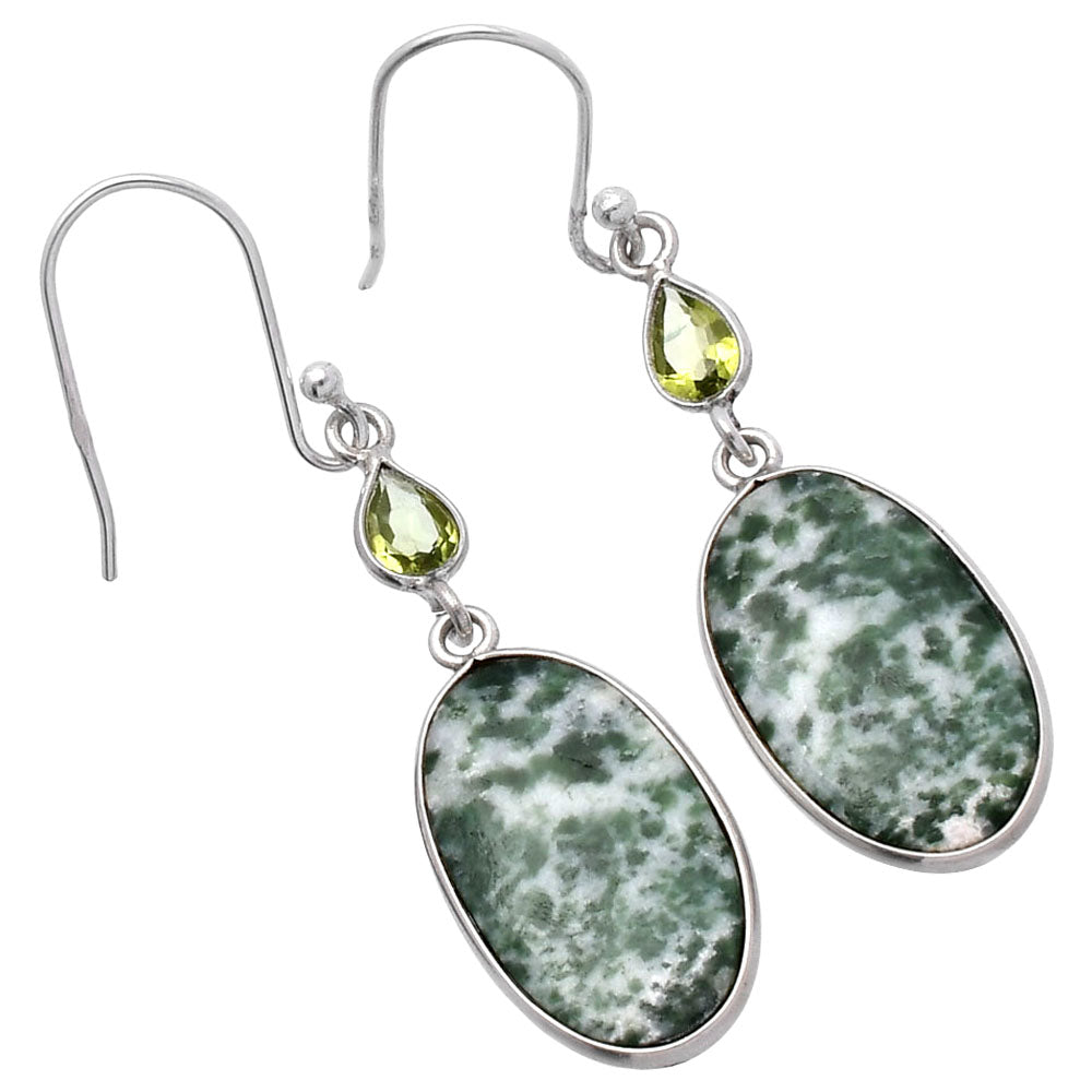 Natural Dioptase & Peridot Earrings E-1002 SDE80652