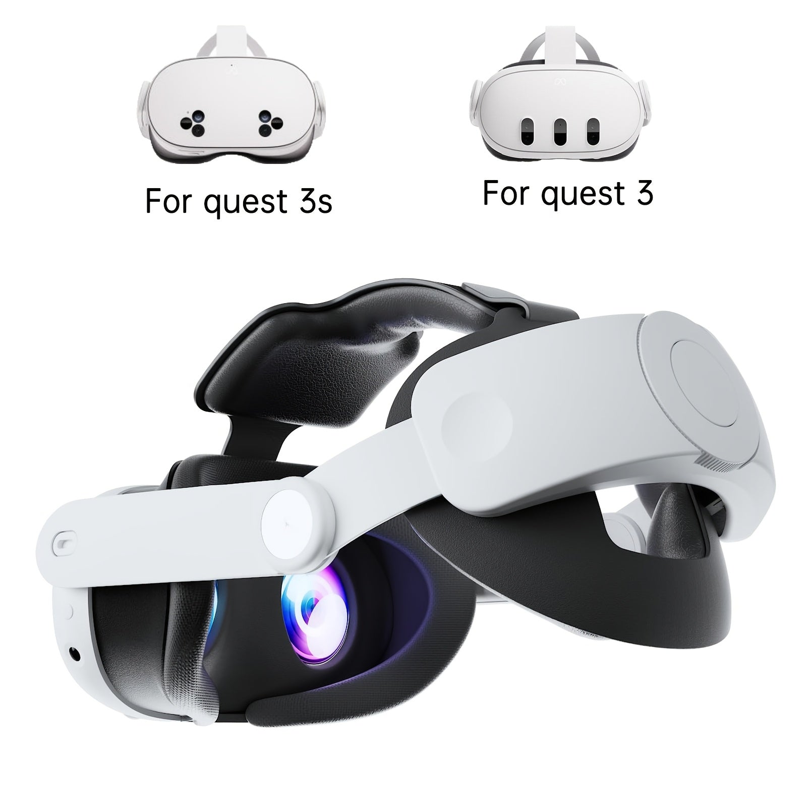 Adjustable Retractable Head Strap for Meta Quest 3 - Glow Haven