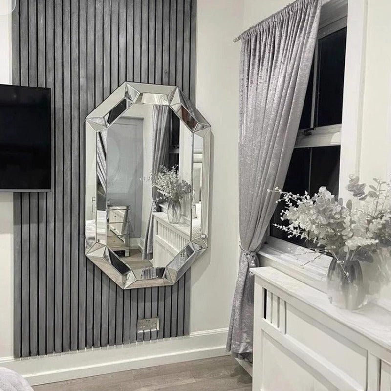 Arched Decorative Full - Length Standing Mirror Glass - Glow Haven