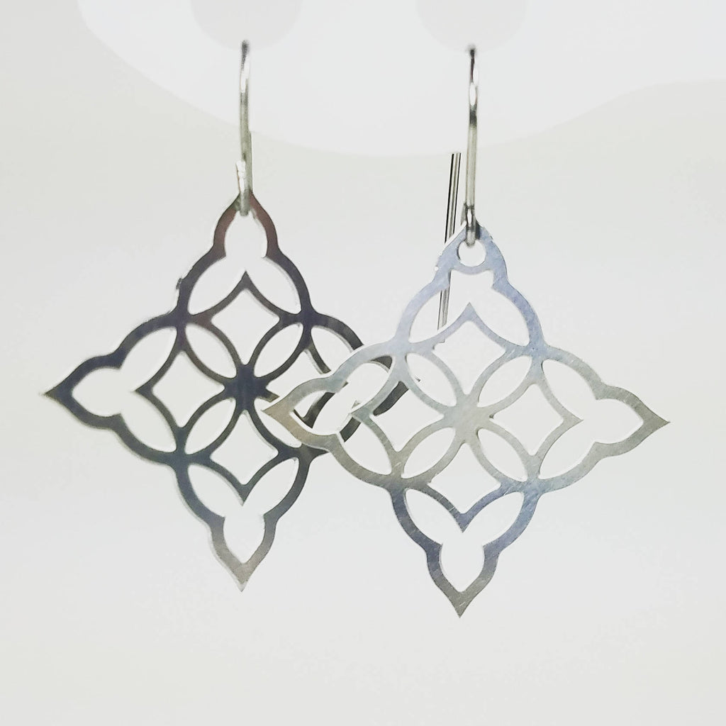 Moorish Diamond Earrings in stainless steel