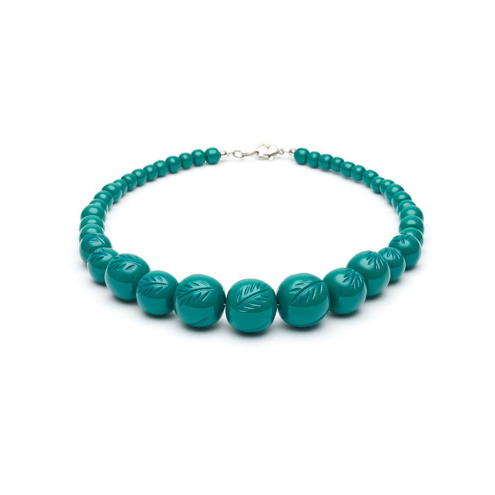 Jade Green Heavy Carve Fakelite Beads by Splendette