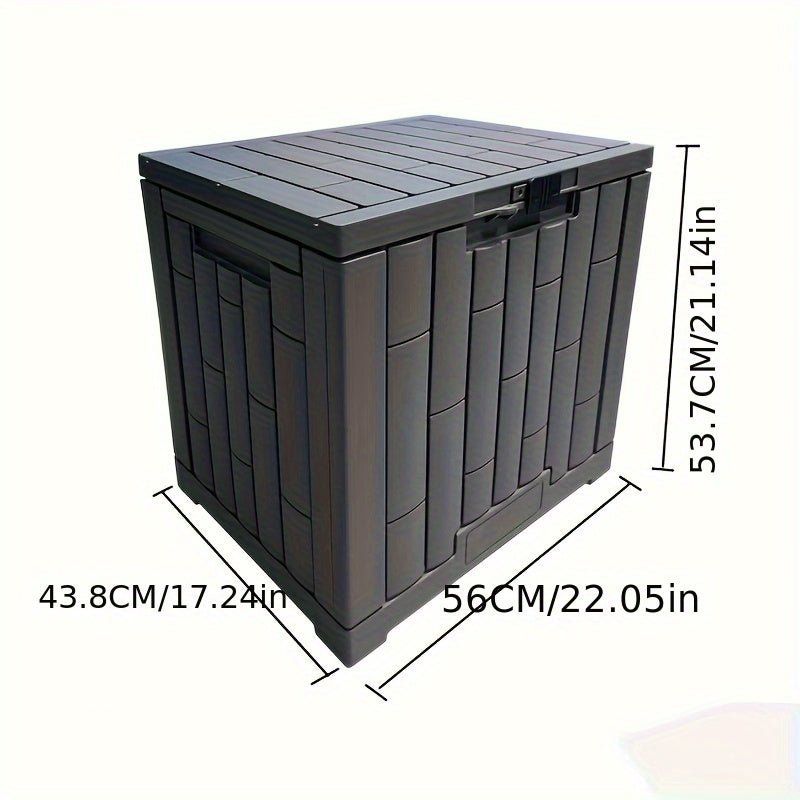 Outdoor Storage Box Lockable Plastic Deck Organizer - Glow Haven