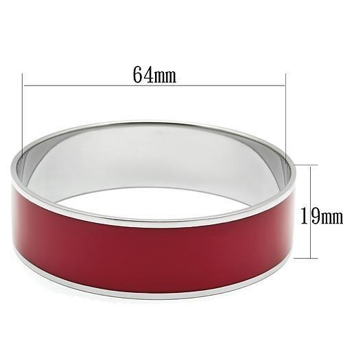 TK785 - High polished (no plating) Stainless Steel Bangle with Epoxy in Siam - Glow Haven